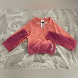 NWT Gymshark long sleeve crop top ombre size XS